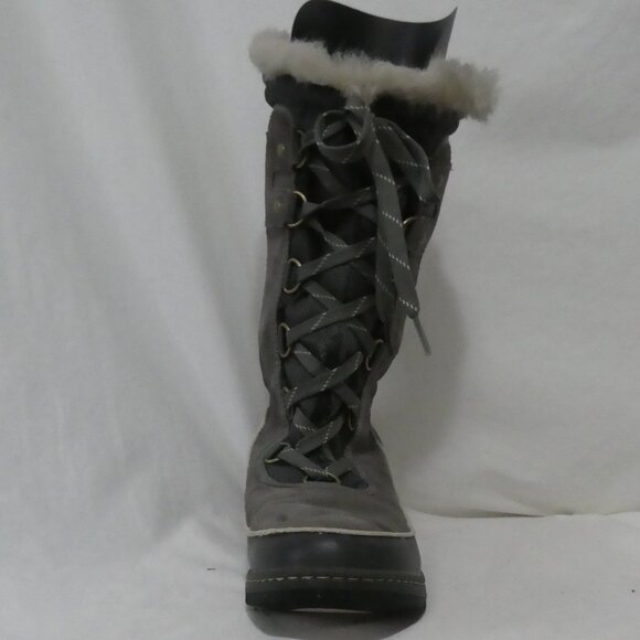 SOREL | size 10 | Grey Winter Boots with Faux Fur Trim - Picture 7 of 12